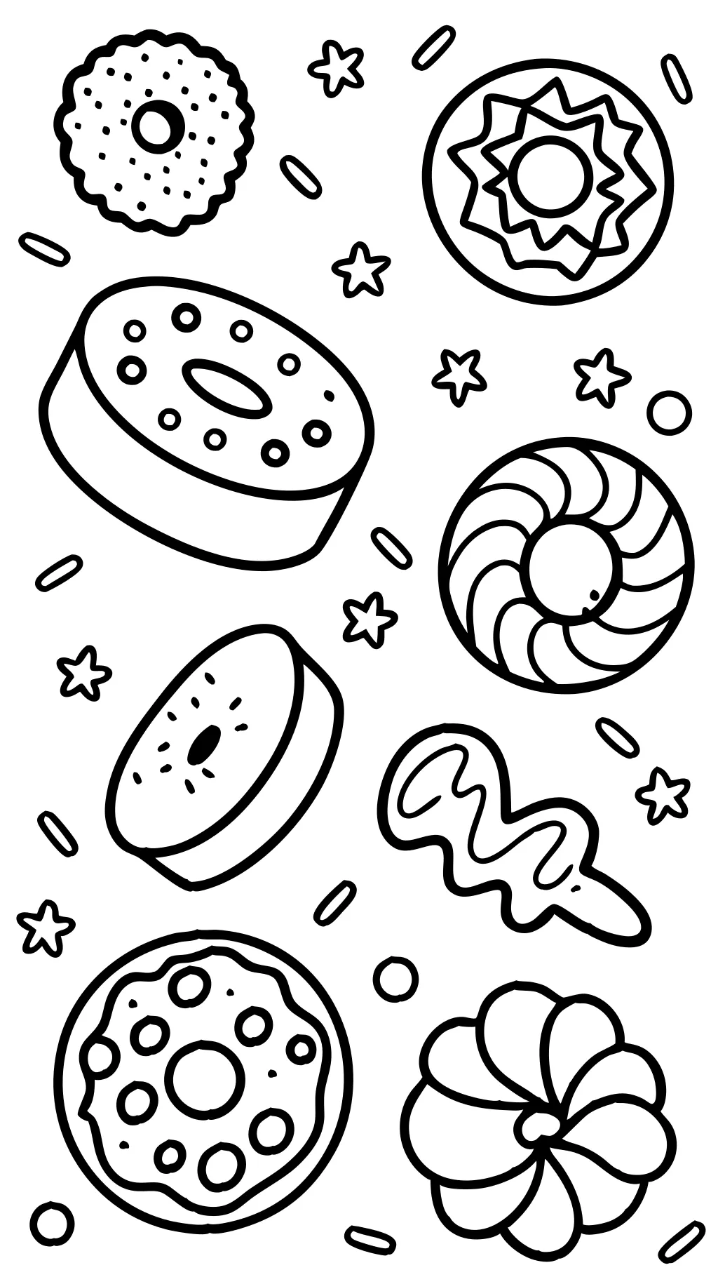 donut coloring page